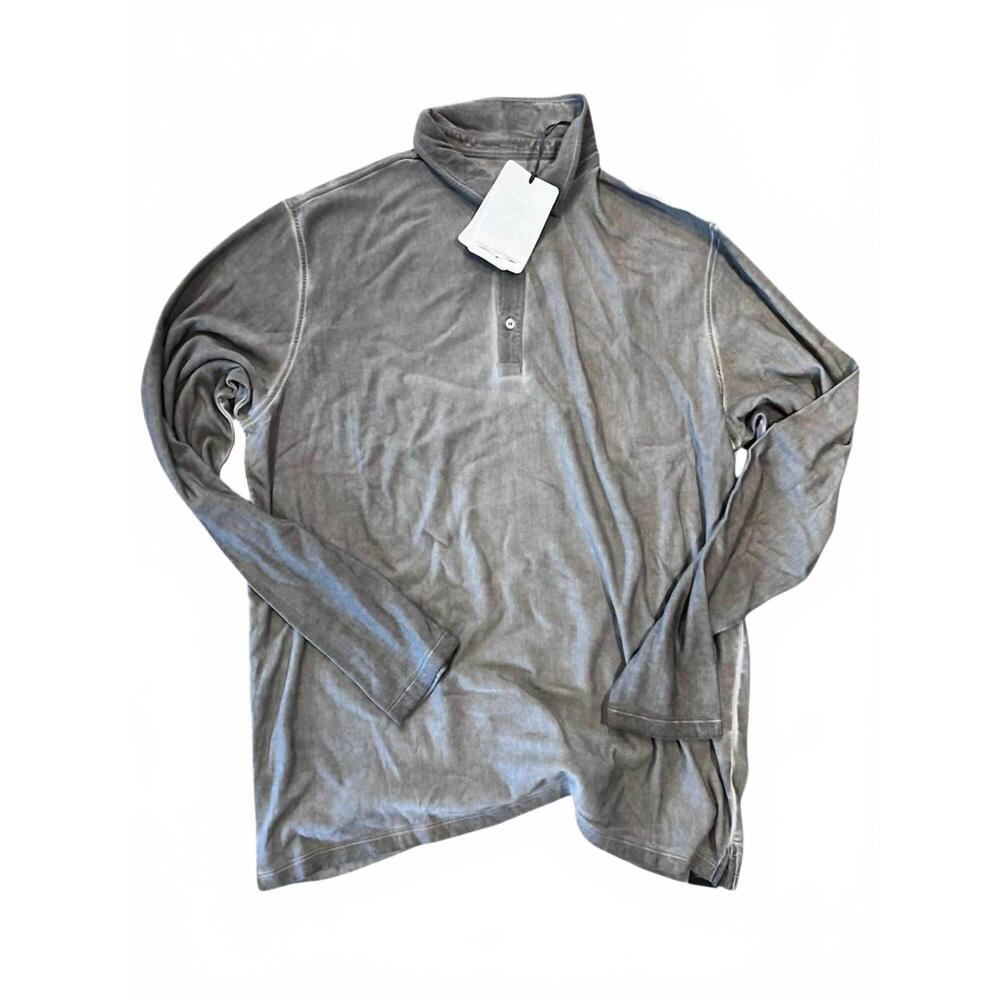 NEW PLOUMANAC'H men's wigton long sleeve polo in dolphin